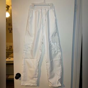 Women’s White High Waisted Cargo Pants